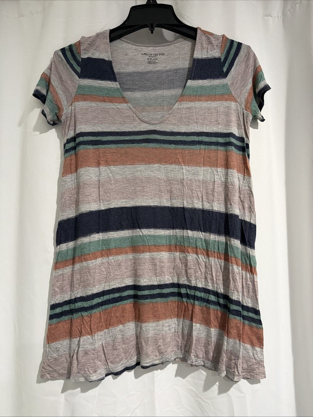 A Pea In The POD Maternity Short Sleeve Striped Shirt Lightweight Women’s Small